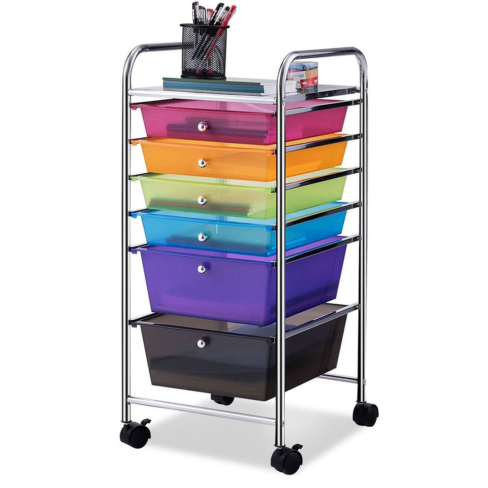 Thumbnail: 6 Drawers Rolling Storage Cart Organizer