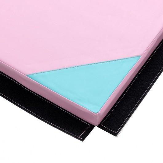 Thumbnail: 4' x 10' x 2" Thick Gym Fitness Exercise Gymnastics Mat-Pink