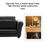 Thumbnail: Black/White Kids Double Sofa with Ottoman-Black