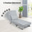 Thumbnail: Folding 5 Position Convertible Sleeper Bed Armchair Lounge Couch w/Pillow-L Gray