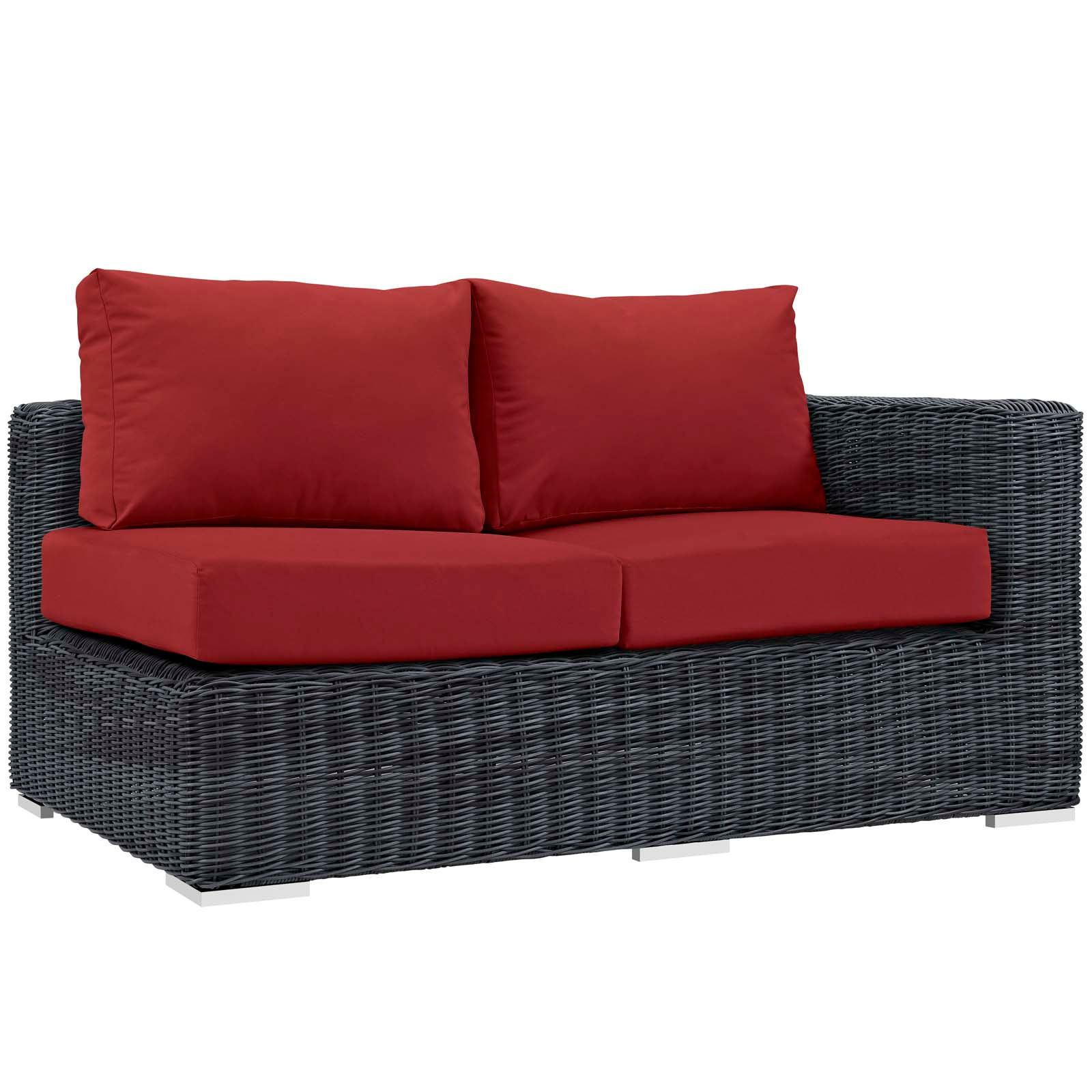 Summon Outdoor Patio Sunbrella Right Arm Loveseat