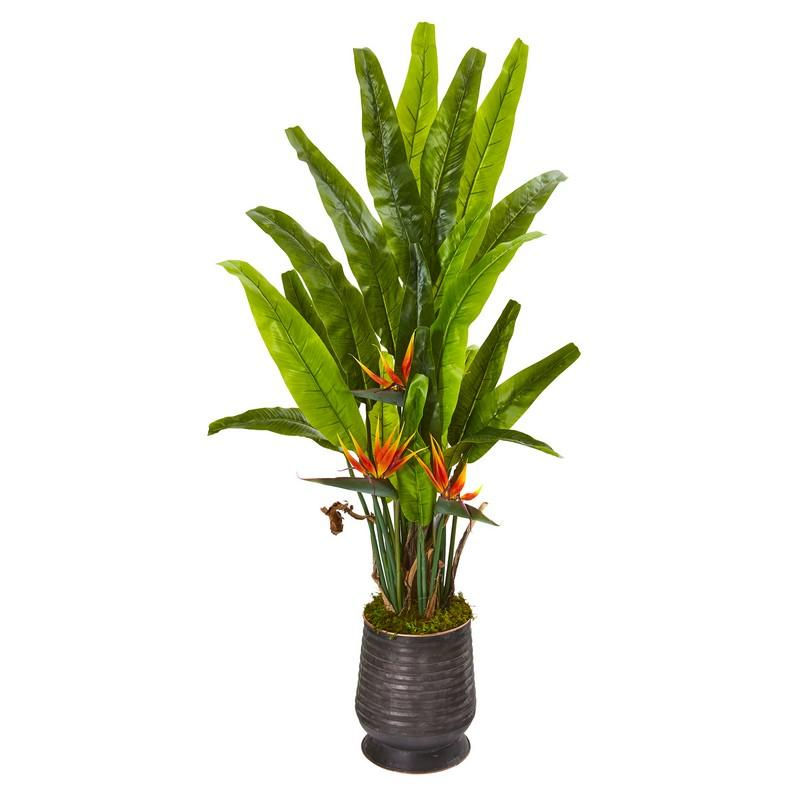 62" Bird of Paradise Artificial Plant in Decorative Planter