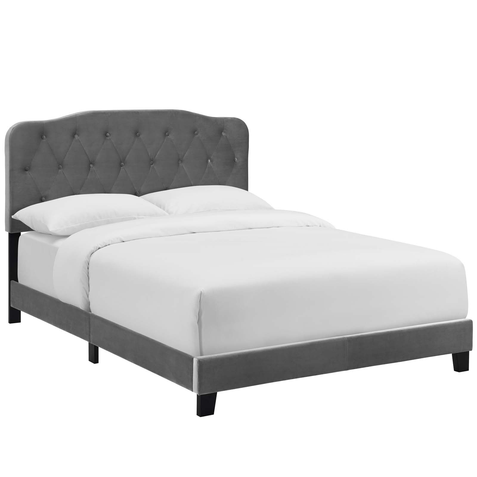 Amelia King Performance Velvet Bed MOD 5865 GRY by Furniture