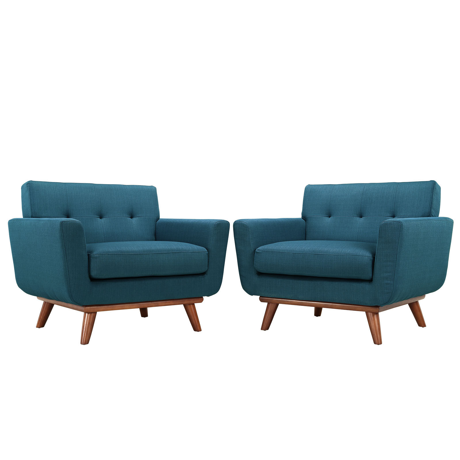 Engage Armchair Wood - Set Of 2 - Azure EEI-1284-AZU