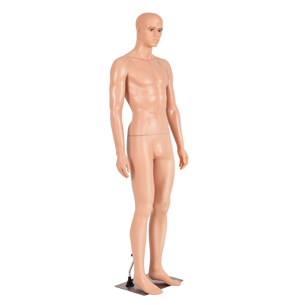 Thumbnail: 6 FT Male Mannequin Make-up Manikin with Metal Stand