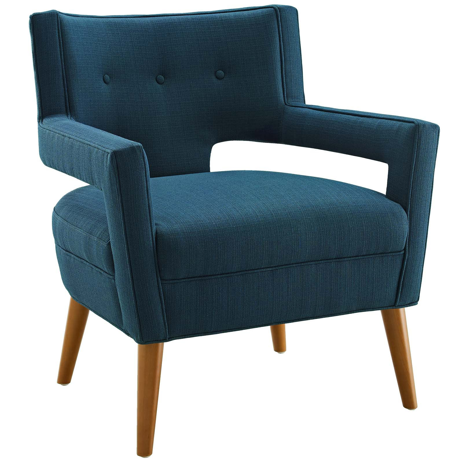 Sheer Fabric Armchair - Azure EEI-2142-AZU