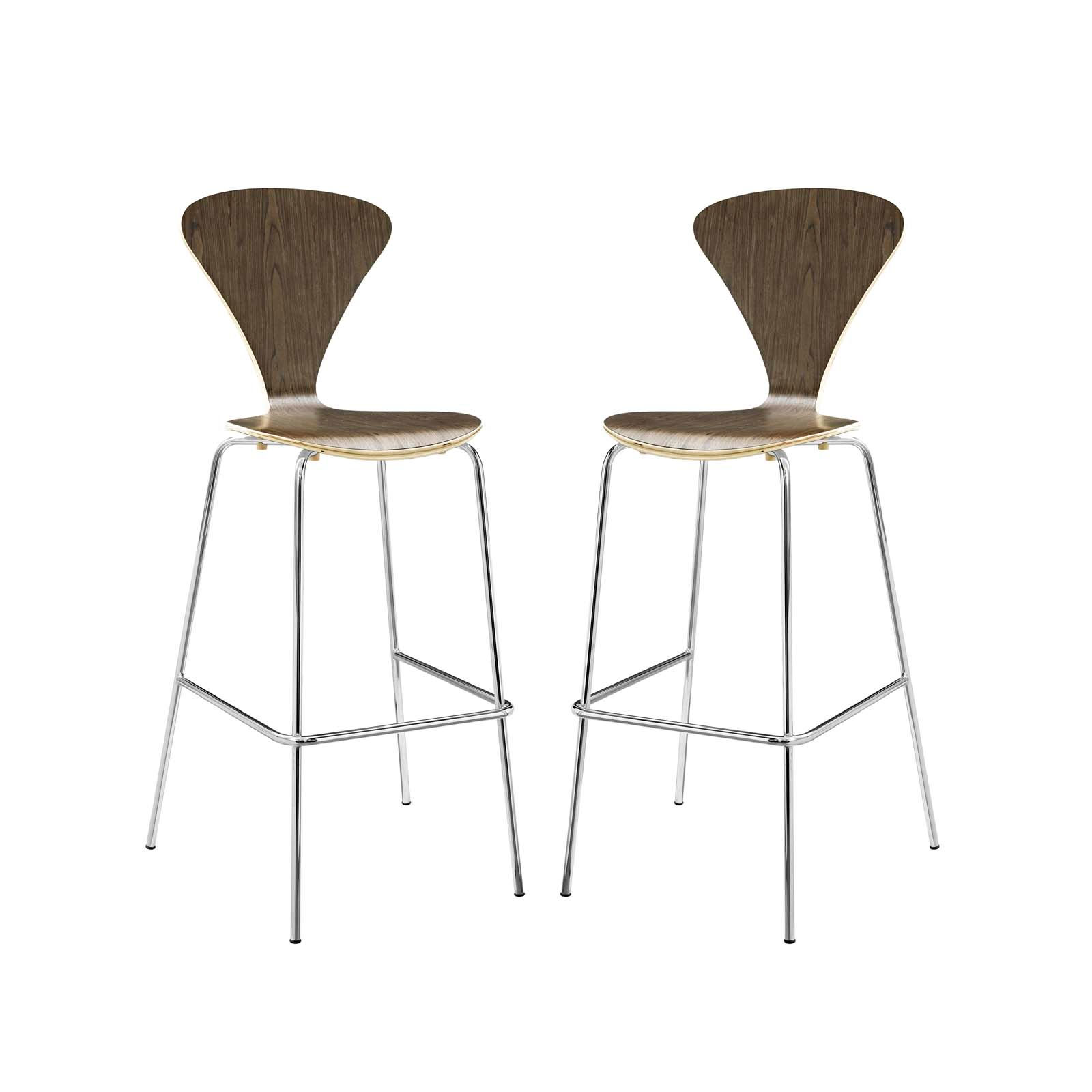 EEI-4231-WAL Passage Dining Bar Stool Set Of 2