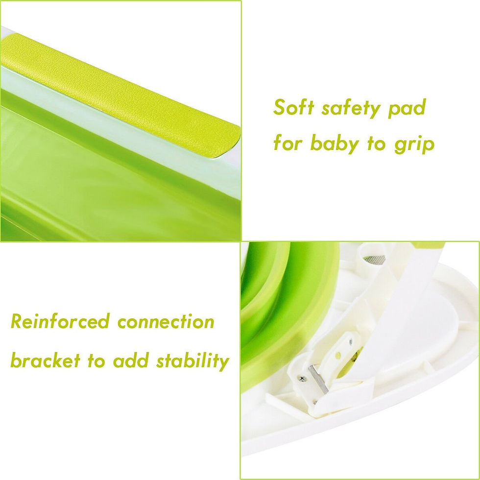 Thumbnail: Baby Folding Collapsible Portable Bathtub w/ Block-Green