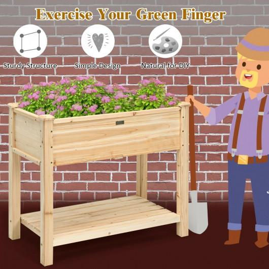 Thumbnail: Raised Garden Elevated Wood Planter Box Stand