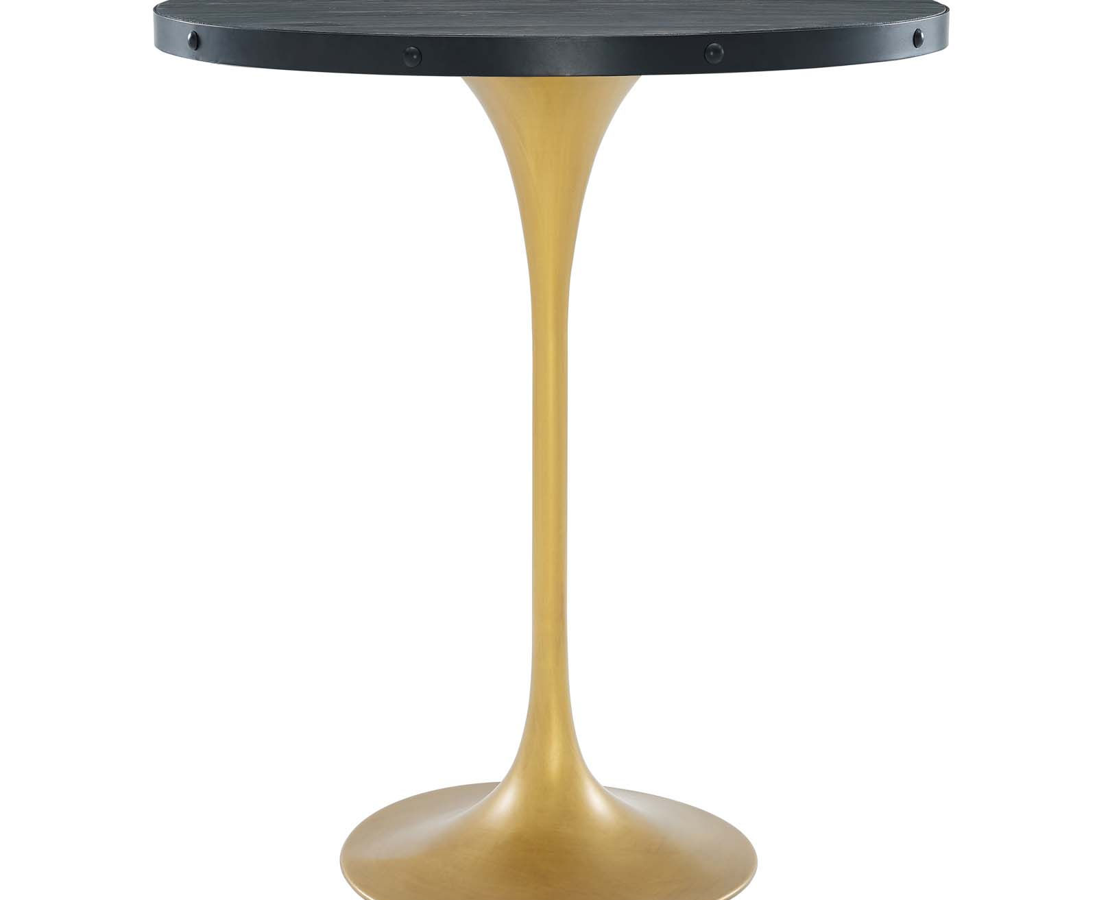Drive Wood Bar Table EEI 3593 BLK GLD by Furniture