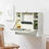 Thumbnail: Wall Mounted Folding Laptop Desk Hideaway Storage with Drawer-White