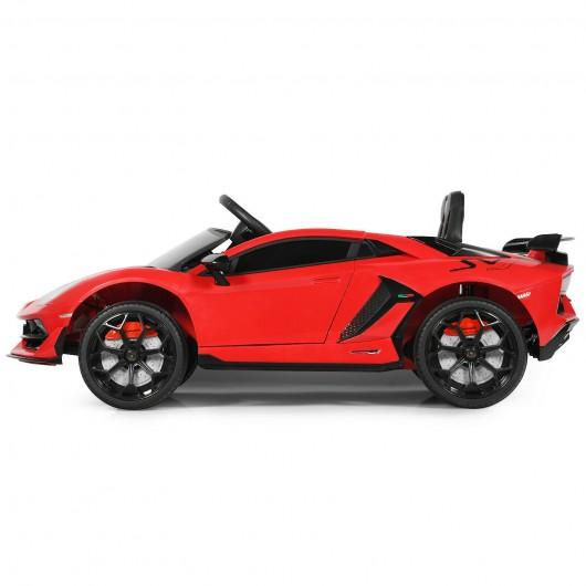 Thumbnail: 12V Licensed Lamborghini SVJ RC Kids Ride On Car with Trunk and Music-Red