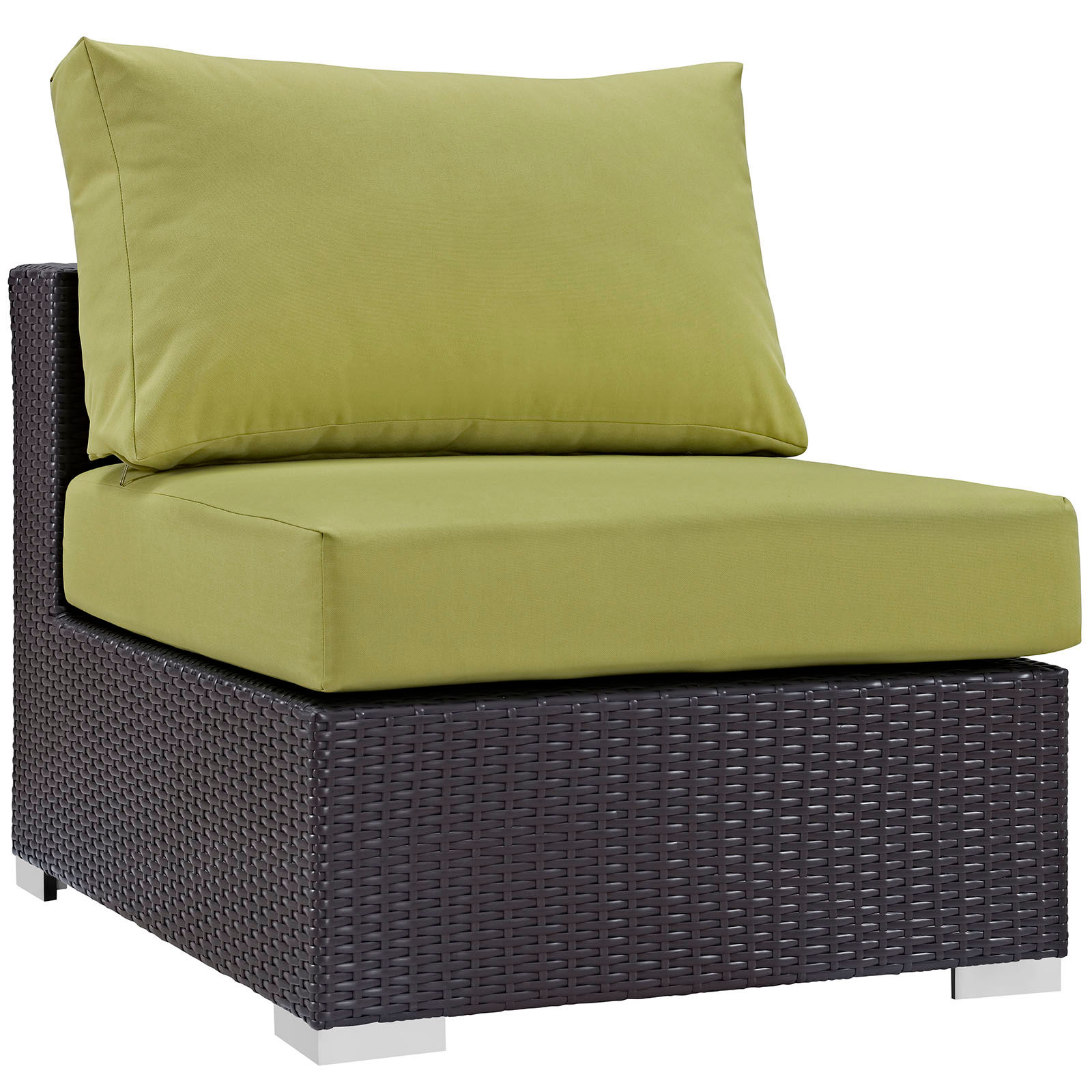 Convene Outdoor Patio Armless - Espresso/Peridot EEI-1910-EXP-PER