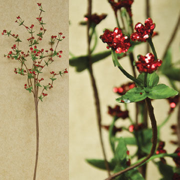 Red Glitter Grass Spray (Pack of 4)