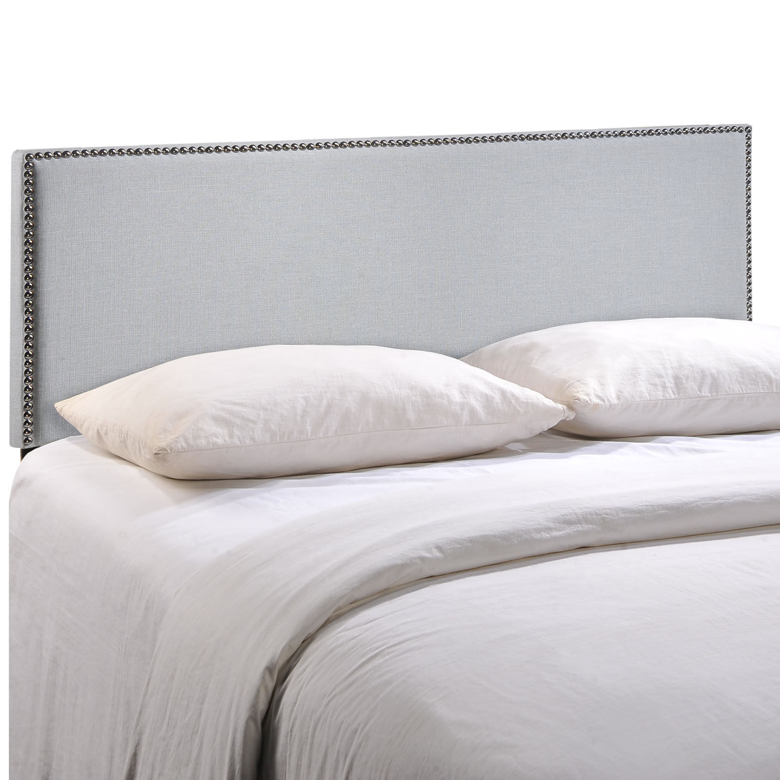 Region King Nailhead Upholstered Headboard - Sky Gray MOD-5216-GRY