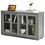 Thumbnail: Sideboard Buffet Cupboard Storage Cabinet with Sliding Door-Gray