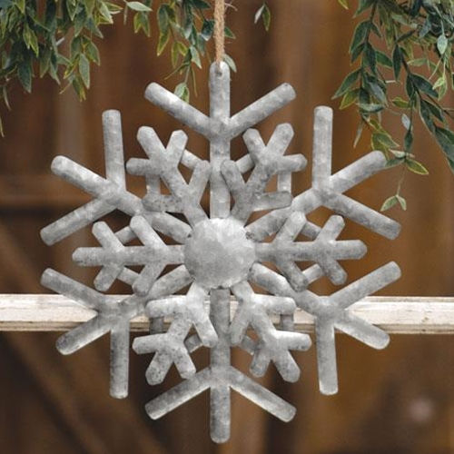 Metal Snowflake with Jute Rope (Pack of 2)
