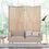 Thumbnail: 4 Panels Folding Wooden Room Divider-Brown