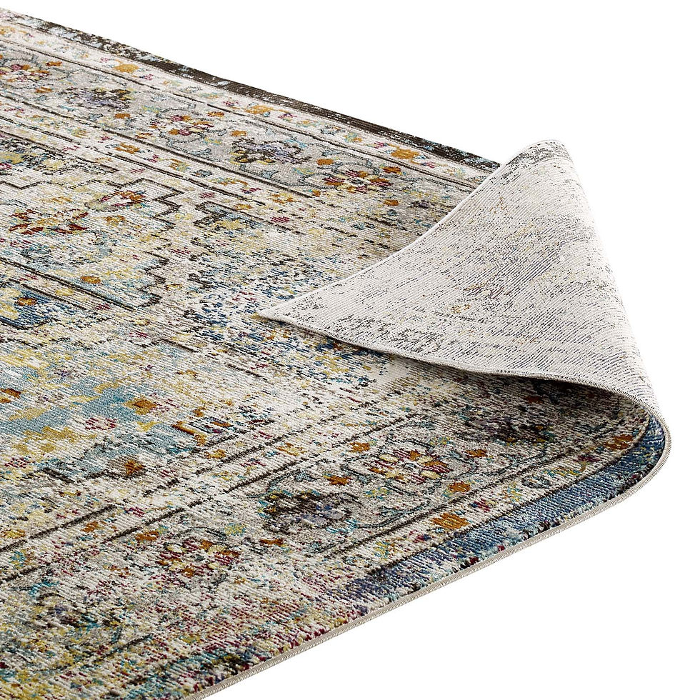 Thumbnail: Success Jacinda Distressed Vintage Floral Persian Medallion 5x8 Area Rug