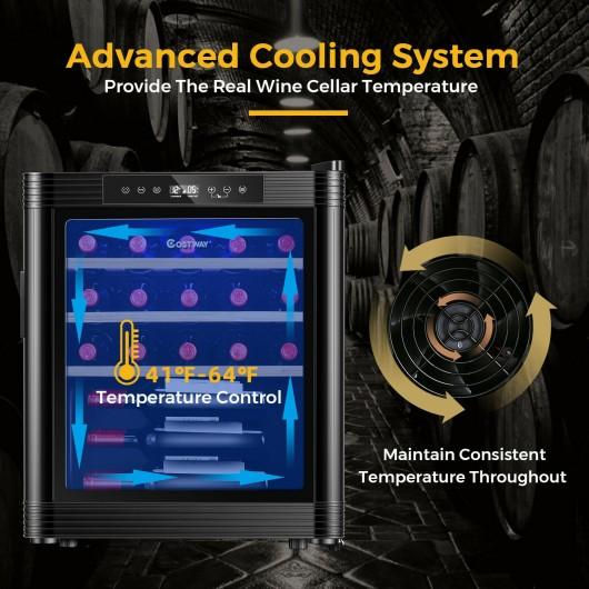 Thumbnail: 21 Bottle Compressor Wine Cooler Refrigerator with Digital Control