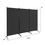 Thumbnail: 3-Panel Room Divider Folding Privacy Partition Screen for Office Room-Black