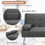 Thumbnail: Convertible Folding Futon Sofa Bed Fabric with 2 Cup Holders-Dark Gray