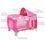 Thumbnail: Foldable Baby Crib Playpen w/ Mosquito Net and Bag-Pink