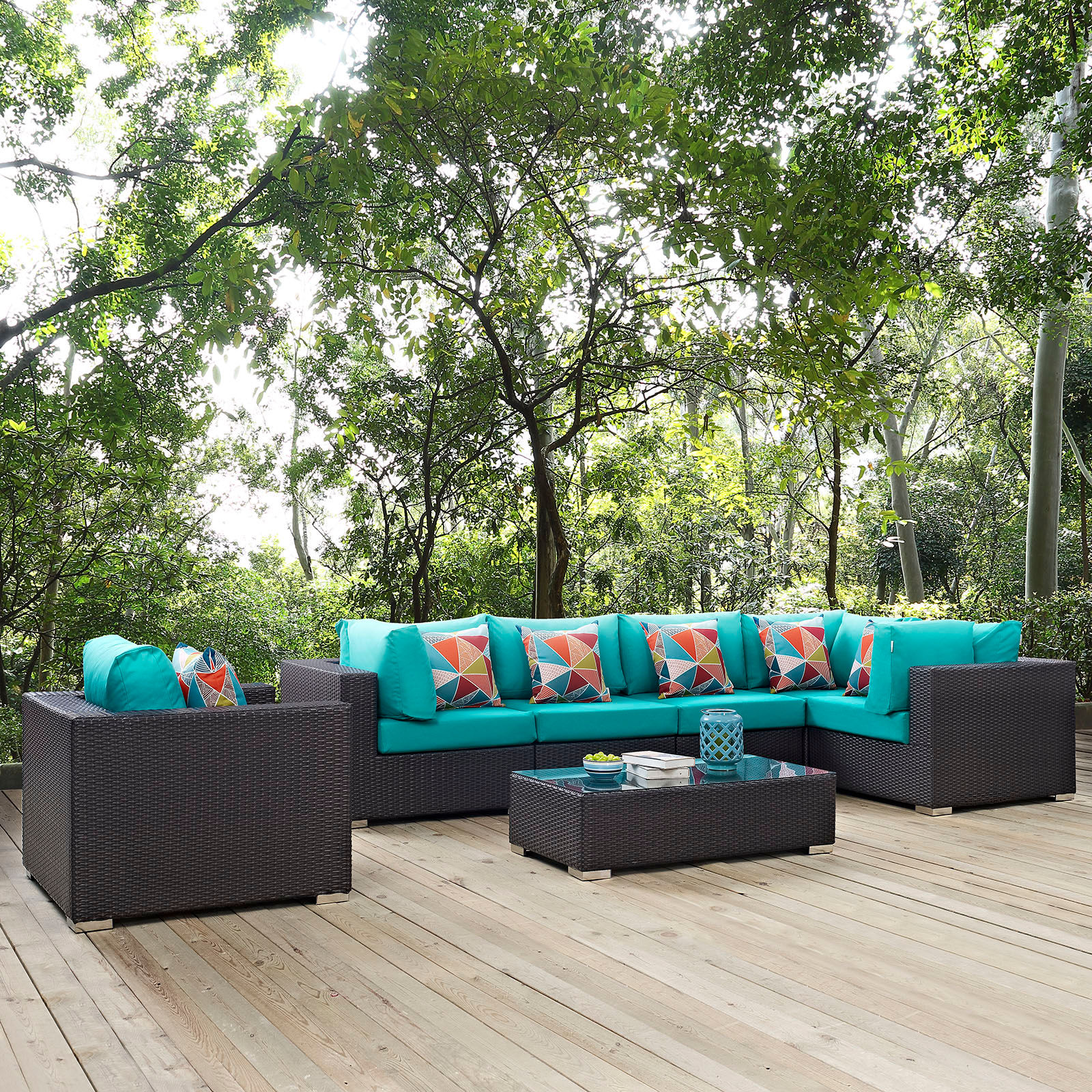 Convene 7 Piece Outdoor Patio Sectional Set