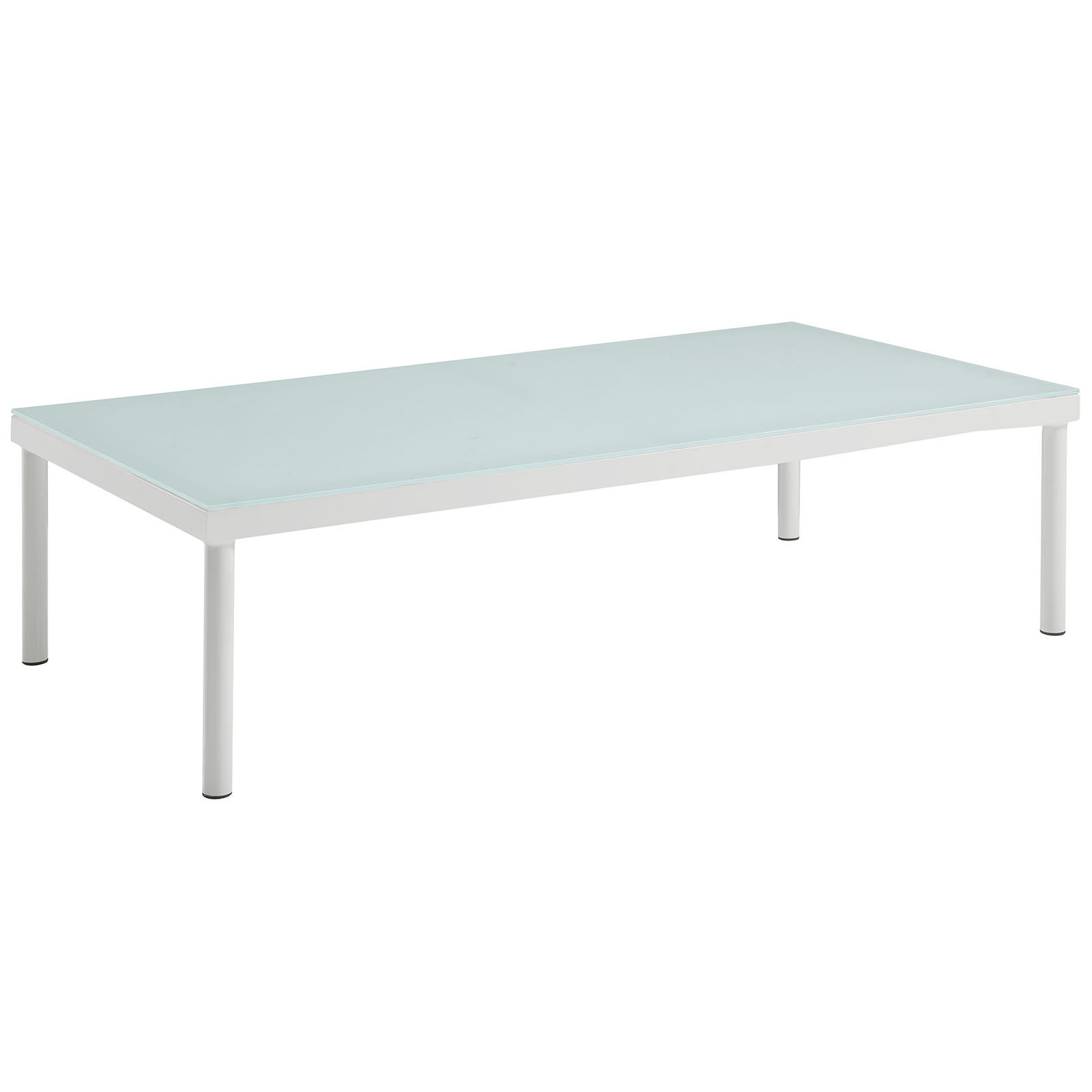 Harmony Outdoor Patio Aluminum Coffee Table - White EEI-2605