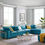 Thumbnail: Commix Down Filled Overstuffed 5 Piece Sectional Sofa Set EEI 3358 TEA