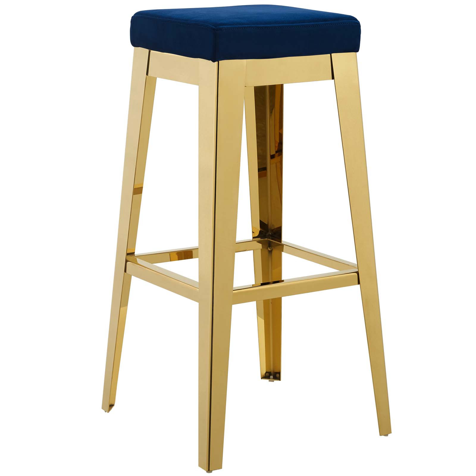Best Arrive Gold Stainless Steel Upholstered Velvet Bar Stool