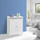 Thumbnail: White Wooden 2-Door Storage Cabinet Cupboard