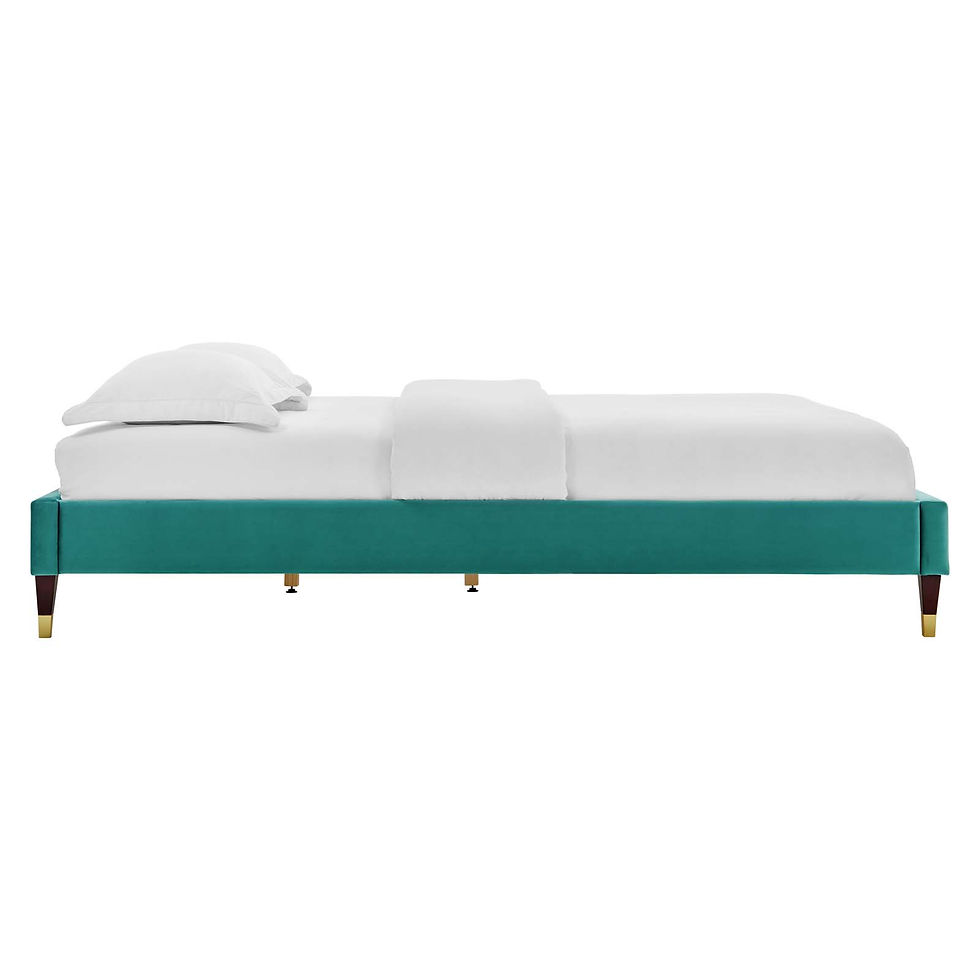 Thumbnail: Harlow King Performance Velvet Platform Bed Frame