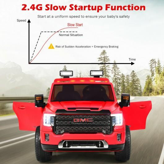 Thumbnail: 12V 2-Seater Licensed GMC Kids Ride On Truck RC Electric Car w/ Storage Box