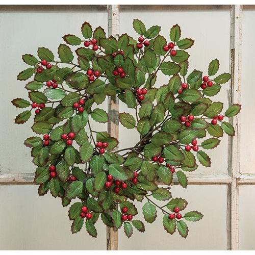 Holly & Berry Candle Ring 4.5"/15"