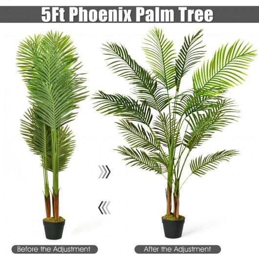 Thumbnail: 5 Ft Indoor Artificial Phoenix Palm Tree Plant
