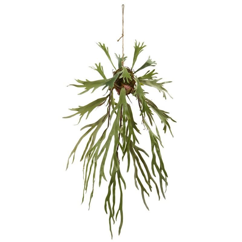 50" Staghorn Artificial Hanging Plant