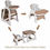 Thumbnail: 3 in 1 Infant Table and Chair Set Baby High Chair-Brown