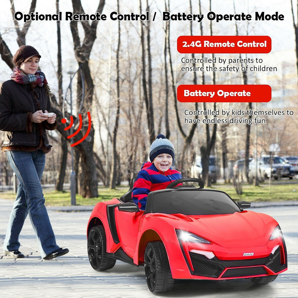 Thumbnail: 12V 2.4G RC Electric Vehicle with Lights-Red
