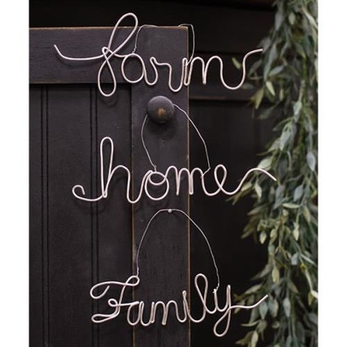 Farm Family Home Script Metal Ornament 3 asstd. (Pack of 4)