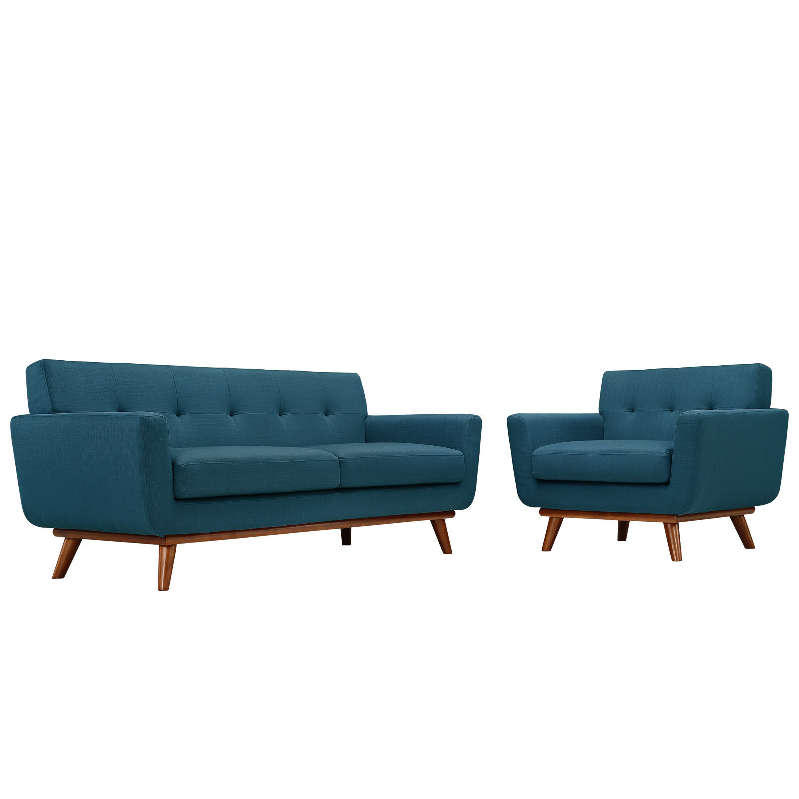 Engage 2 Piece Loveseat and Armchair Set - Azure EEI-1346-AZU
