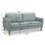 Thumbnail: Upholstered Modern Fabric Love Seat Sofa-Light Green