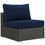 Thumbnail: Sojourn 5 Piece Outdoor Patio Sunbrella Sectional Set