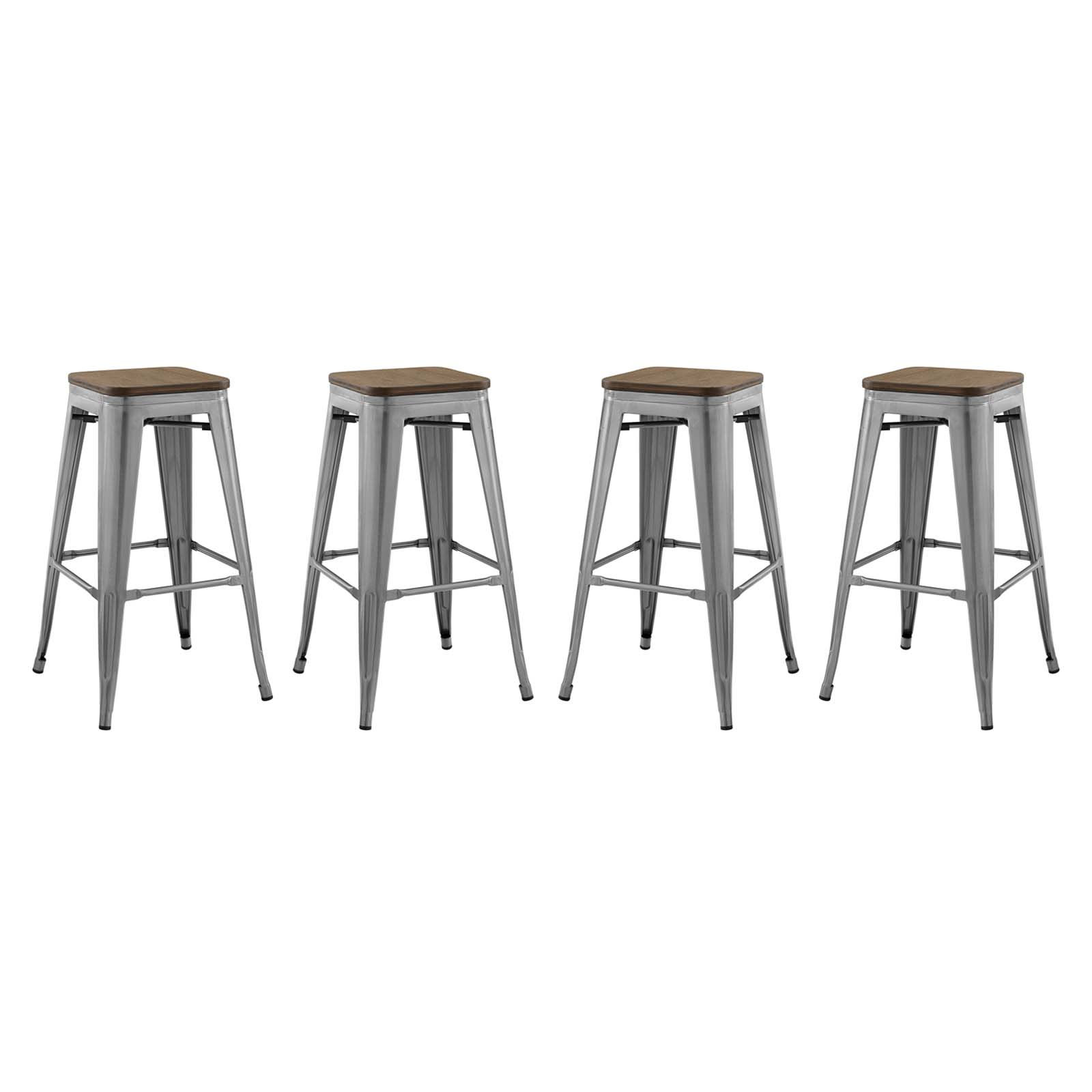 Promenade Bar Stool Set Of 4 EEI-3957-GME By