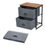 Thumbnail: Metal Frame Nightstand Side Table Storage with 2 Drawers-Black