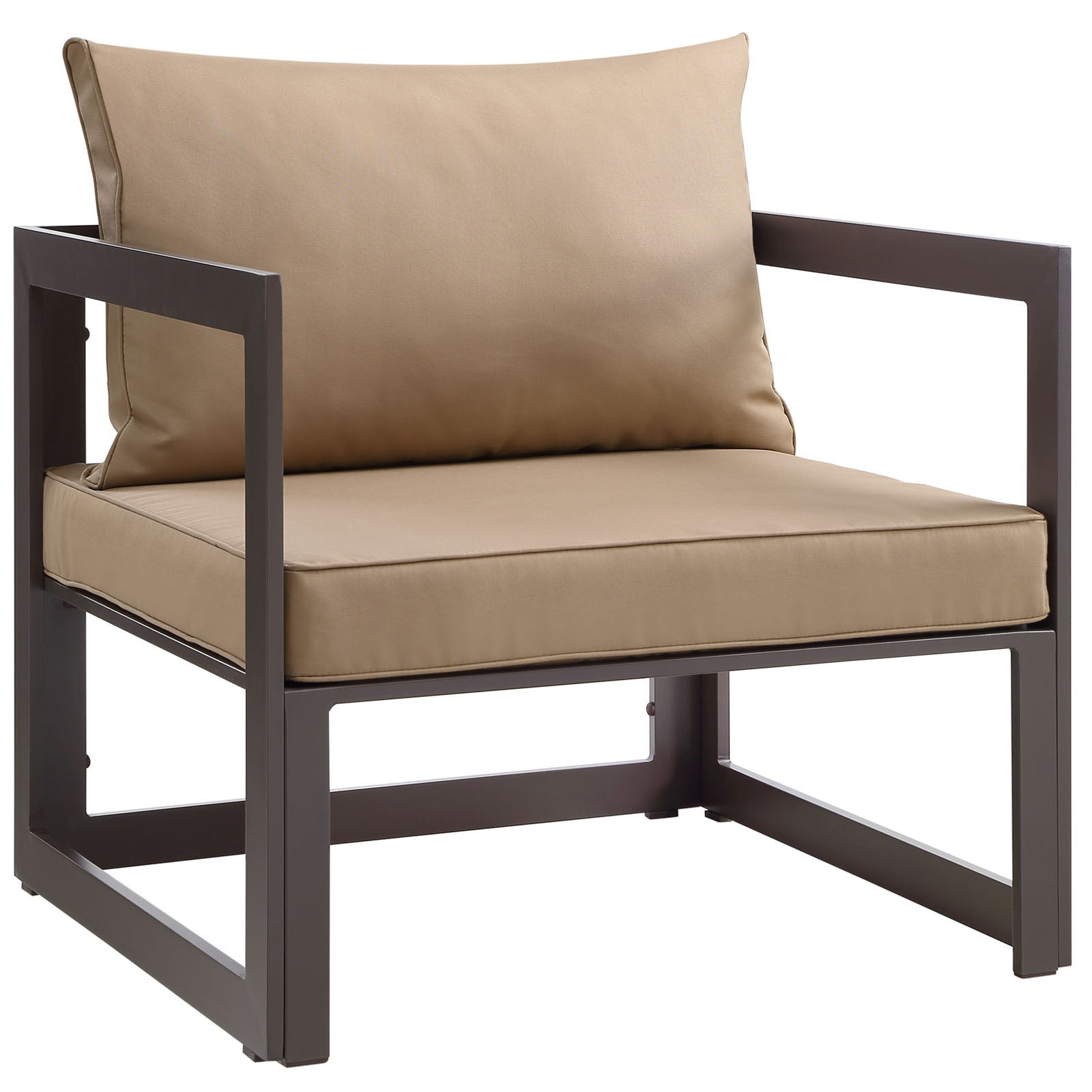 Fortuna Outdoor Patio Armchair - Brown/Mocha EEI-1517-BRN-MOC