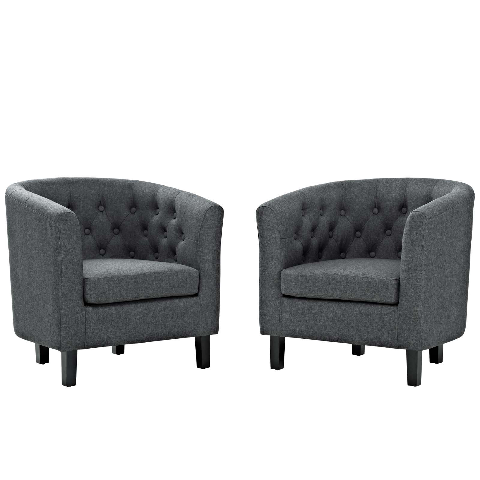 Prospect 2 Piece Upholstered Fabric Armchair Set EEI-3150-GRY-SET