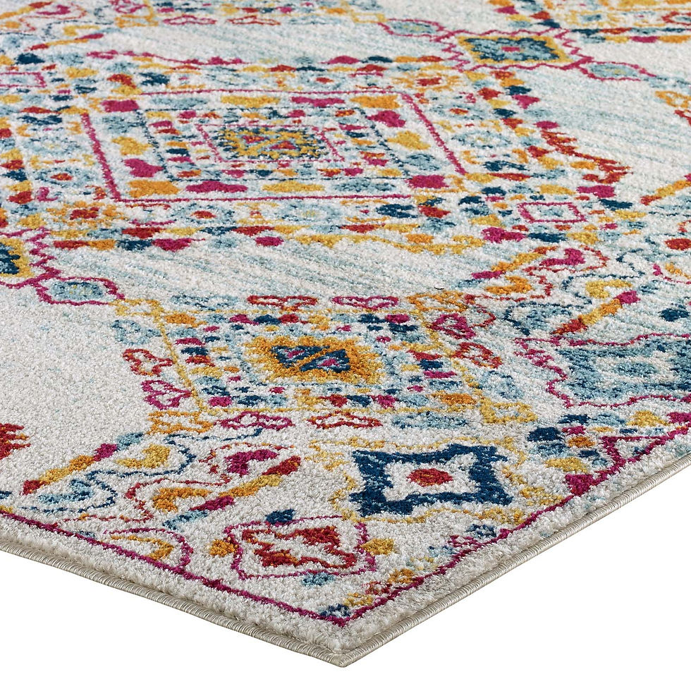 Thumbnail: Entourage Khalida Distressed Floral Lattice 8X10 Area Rug R 1169A 810