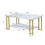 Thumbnail: Modern Coffee Table Faux Marble Top Accent Cocktail Table