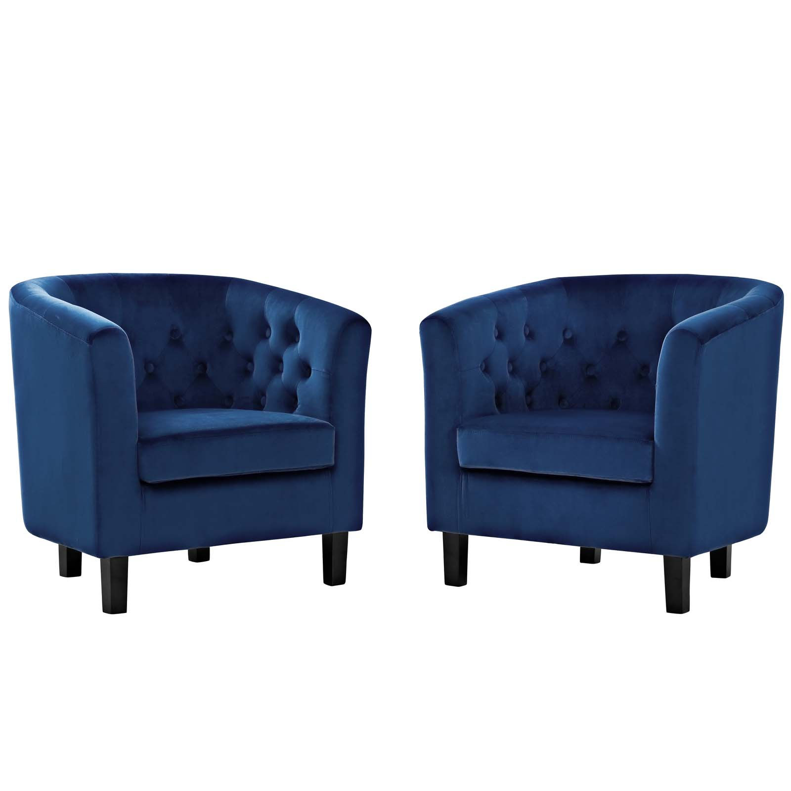 Prospect 2 Piece Velvet Armchair Set EEI-3153-NAV-SET